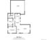 Detailed floor plan showcasing the layout including the garage, bedrooms, kitchen, and living areas at 20 S Harlan St, Lakewood, CO 80226