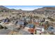 Aerial view of the house showcasing its location within a neighborhood with parks and mountain views at 1304 5Th St, Golden, CO 80403