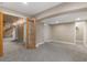 Finished basement with plush carpet and flexible layout, and an eye-catching climbing wall at 1304 5Th St, Golden, CO 80403