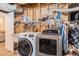 Functional laundry area featuring a washer, dryer, and utility sink, perfect for everyday convenience at 7777 Newman St, Arvada, CO 80005