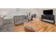 Bright living room featuring hardwood floors, comfortable seating, and modern decor, creating a welcoming space at 7777 Newman St, Arvada, CO 80005