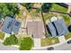 Aerial view of home showcasing the layout, fenced backyard, and surrounding neighborhood at 4422 E Andover Ave, Castle Rock, CO 80104