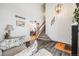 Open living room featuring hardwood floors, staircase and dining area at 4422 E Andover Ave, Castle Rock, CO 80104