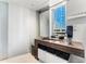 Chic bathroom with a floating vanity, marble countertop, and modern fixtures with city view at 1610 Little Raven St # Ph6, Denver, CO 80202