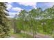 Scenic view of a property surrounded by lush greenery, trees, and a blue sky, creating a serene natural setting at 31150 Manitoba Dr, Evergreen, CO 80439