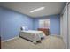 Well lit bedroom with a view from the window, featuring carpet and closet at 20217 Kenneth Lainer Dr, Monument, CO 80132