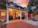 Backyard features a covered patio, basketball hoop, and a shed at 6721 S Clayton Way, Centennial, CO 80122