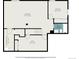 Basement layout showing bedroom, bathroom, and large storage area at 3912 S Atchison Way # E, Aurora, CO 80014