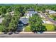 Captivating aerial view of the home, showcasing its architectural style and landscaped front yard at 3695 E Dartmouth Ave, Denver, CO 80210