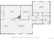 Floor plan of the basement featuring a recreation room, bedroom, and ample storage space at 3695 E Dartmouth Ave, Denver, CO 80210