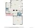An overhead view of the home's floorplan, including the kitchen, living areas, and garage at 4073 S Liverpool St, Aurora, CO 80013