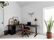 Modern home office with L-shaped desk and stylish decor at 3422 S Grant St, Englewood, CO 80113