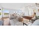 Inviting living room with cozy seating, scenic views, and seamless access to dining and kitchen at 2357 Oak Ridge Rd, Sedalia, CO 80135