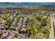 Gorgeous aerial view of a thriving suburban community with well-maintained homes and green areas at 4247 Thistlesage Ct, Castle Rock, CO 80109