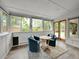 Cozy sunroom with abundant natural light, seating area, and access to outdoor space at 6550 E 6Th Avenue Pkwy, Denver, CO 80220