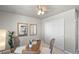 Spacious bedroom featuring a built-in desk and large closet at 739 Widgeon Cir, Longmont, CO 80503