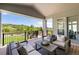 Inviting covered patio featuring comfortable seating and stunning views of the lush green landscape at 5225 Mesa Top Dr, Monument, CO 80132