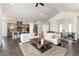 Open-concept layout blending living room, kitchen and dining area with modern finishes and hardwood flooring at 5225 Mesa Top Dr, Monument, CO 80132
