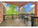 Relax on this deck with a built-in bar and seating under a wood pergola at 4961 Aspen Creek Dr, Broomfield, CO 80023