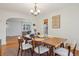Bright dining room featuring hardwood floors, modern lighting, and a stylish table setting at 925 S University Blvd, Denver, CO 80209