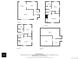 Floorplan of main level, upstairs and basement at 479 S Kendall St, Lakewood, CO 80226