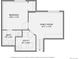 Floor plan view of basement layout featuring bedroom, bath, utility, and Gathering rooms at 6333 Zang Ct # E, Arvada, CO 80004