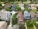Bird's-eye view of the neighborhood, showcasing the property's well-maintained yard and curb appeal at 9134 E 29Th Pl, Denver, CO 80238