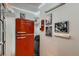 Finished basement with small Galanz refrigerator and sports themed decorations at 12534 W Hoover Ave, Littleton, CO 80127