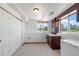 Basement storage space with carpet and natural light from the window view at 34771 E 153Rd Ct, Hudson, CO 80642