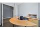 Office space featuring a large desk with built-in storage and carpeted floors at 11645 Colony Loop, Parker, CO 80138