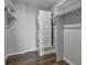 Closet with stacked washer and dryer, providing convenient laundry access at 460 S Marion Pkwy # 1351, Denver, CO 80209