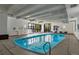 Large indoor pool with ample seating and emergency telephone at 460 S Marion Pkwy # 1351, Denver, CO 80209