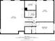 Basement layout with laundry, utility, bathroom, room, bedroom and hall at 551 Snowy Owl Pl, Highlands Ranch, CO 80126