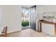 The doorway opens to a manicured lawn, offering a seamless transition between outdoor and indoor at 1130 Orchard St, Golden, CO 80401