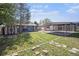 Spacious backyard with shed, carport, and mature trees at 1151 Xanthia St, Denver, CO 80220