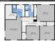 Upstairs floorplan displaying primary bedroom, 3 baths, 3 bedrooms, WIC, and the main stairwell at 6716 W Rowland Ave, Littleton, CO 80128