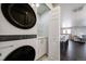 Convenient laundry room with washer and dryer at 17358 Waterhouse Cir # F, Parker, CO 80134