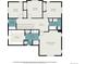 Second floor floor plan displays bedrooms, bathrooms, laundry, walk-in closet, and hallway at 1616 Metcalf Dr, Erie, CO 80516