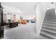 Finished basement providing ample space with recessed lighting and neutral carpet at 5231 S Greens Cir, Littleton, CO 80123