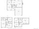 Complete floor plan set including first floor, second floor, and basement layouts with dimensions at 7708 S Krameria Ct, Centennial, CO 80112