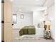 Bedroom area, with bed, windows and side tables at 11710 Spruce Canyon Cir, Golden, CO 80403