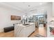Bright kitchen with a large island, perfect for entertaining, seamlessly connects to the living space at 1901 Wazee St # 504, Denver, CO 80202
