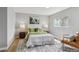 Cozy bedroom with neutral tones, soft carpet, and a large window providing ample natural light at 19644 E Girard Dr, Aurora, CO 80013