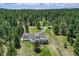 Wide aerial showing the home surrounded by the beauty of mature trees and manicured lawn at 3619 Estates Cir, Larkspur, CO 80118