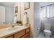 Charming powder room featuring a stylish mirror and fixtures, creating a delightful space at 4175 S Andes St, Aurora, CO 80013