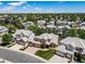 An aerial view showcases this residence within a picturesque neighborhood, highlighting its prime location and manicured landscaping at 5416 S Hannibal Ct, Centennial, CO 80015
