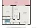Detailed floor plan showing a spacious layout with a balcony, kitchen, living room, and bedroom at 2225 Buchtel Blvd # 208, Denver, CO 80210