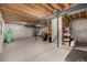 Unfinished basement with exposed ceiling offering customization possibilities for your needs at 3534 N Meadows Dr, Castle Rock, CO 80109