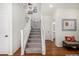 Bright stairway with modern décor, blending elegance with functional design for a welcoming atmosphere at 3534 N Meadows Dr, Castle Rock, CO 80109