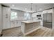 Bright kitchen features white cabinets, stainless steel appliances, and a large center island with a white countertop at 363 Lima St, Aurora, CO 80010